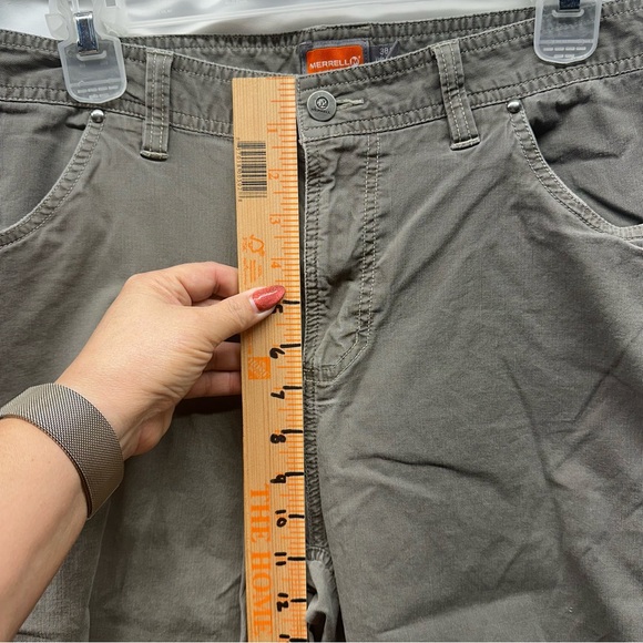 Merrell Mens 38S Grey Hiking Pants Outdoor Utility Cargo Articulated Knee Trail - Picture 10 of 13